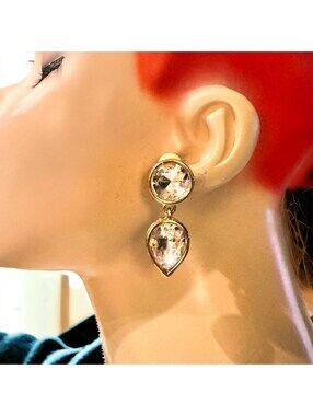 Givenchy Teardrop Crystal Swarovski Clip Earrings O19